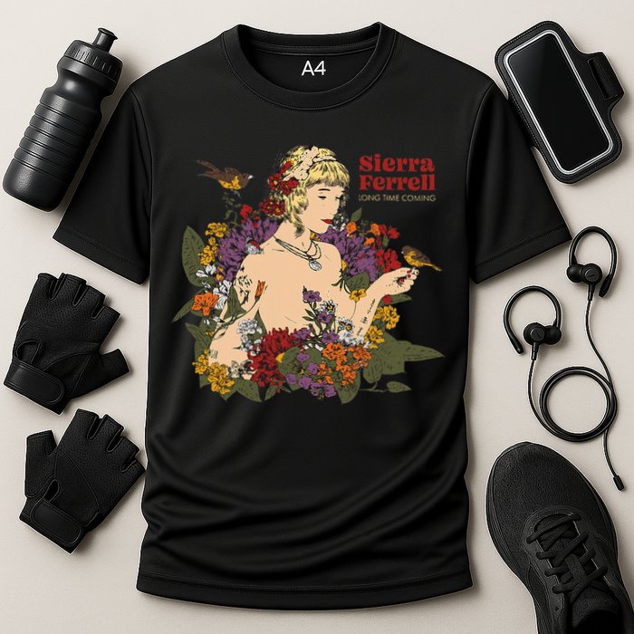 Sierra Ferrell Long Time Coming Illustration Cooling Performance Crew T-Shirt