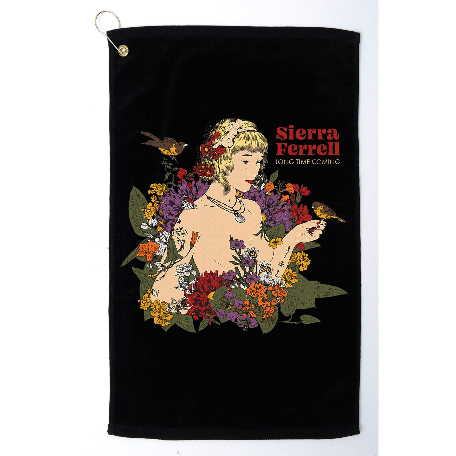 Sierra Ferrell Long Time Coming Illustration Golf Towel