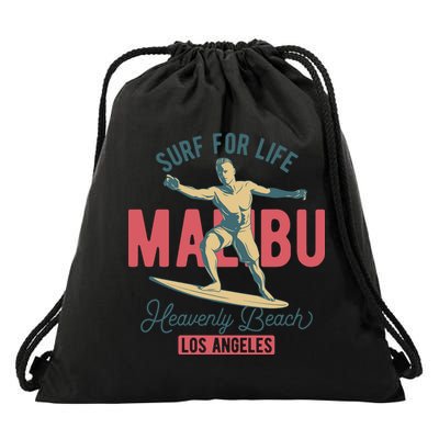 Surf For Life Drawstring Bag