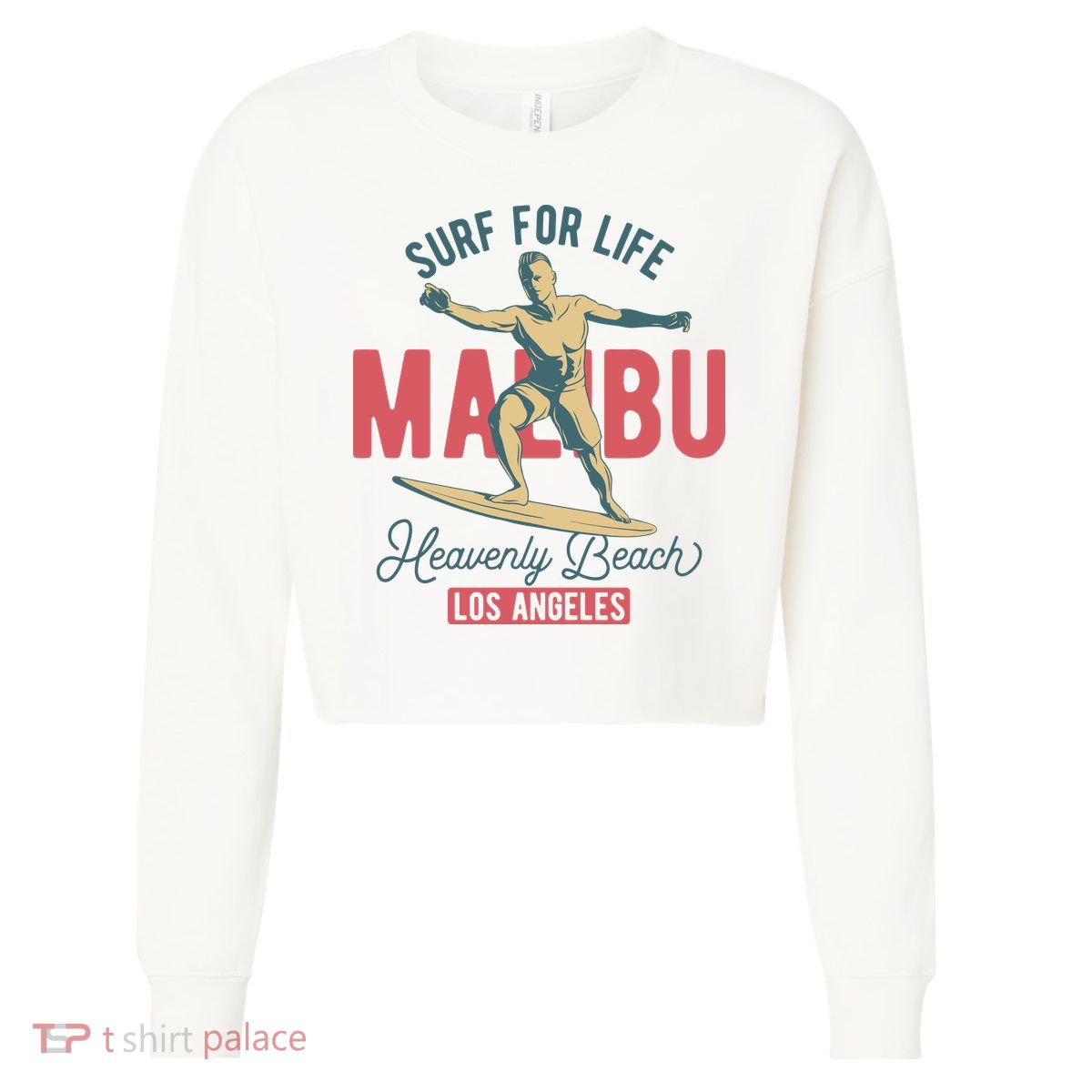 Surf For Life Cropped Pullover Crew