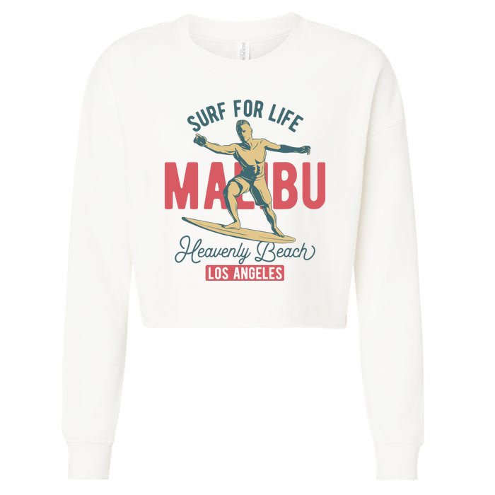 Surf For Life Cropped Pullover Crew