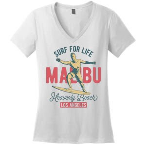 Surf For Life Women's V-Neck T-Shirt