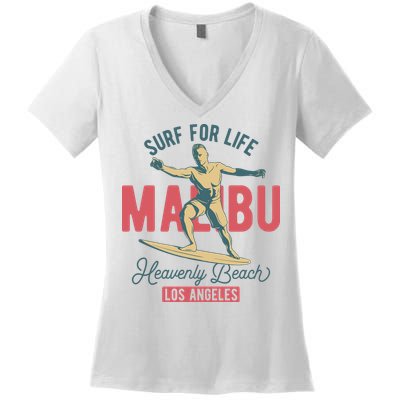 Surf For Life Women's V-Neck T-Shirt
