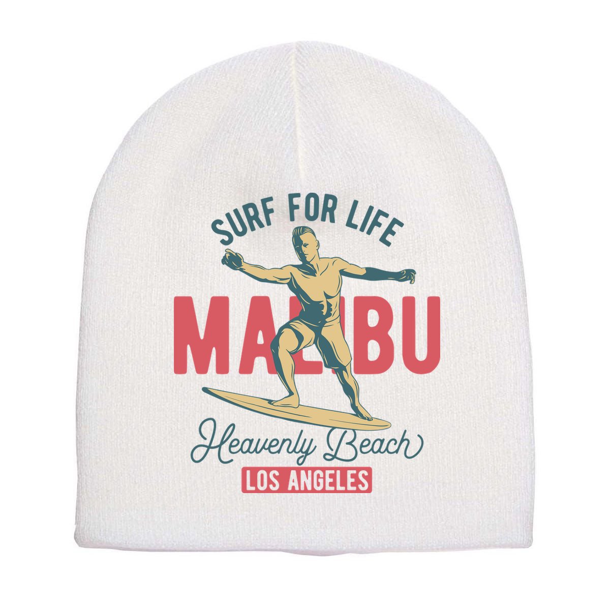 Surf For Life Short Acrylic Beanie