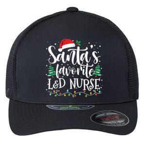 Santas Favorite L And D Nurse Christmas Labor Delivery Nursing Great Gift Flexfit Unipanel Trucker Cap