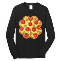 Shamrock Foodie Lover Pizza Italian St Patricks Day Long Sleeve Shirt