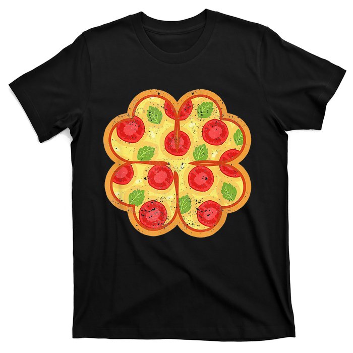 Shamrock Foodie Lover Pizza Italian St Patricks Day T-Shirt