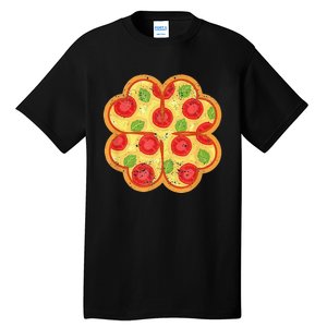 Shamrock Foodie Lover Pizza Italian St Patricks Day Tall T-Shirt