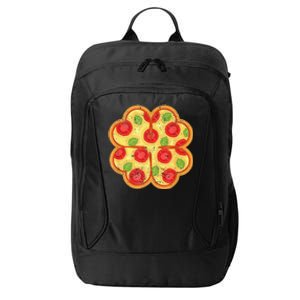 Shamrock Foodie Lover Pizza Italian St Patricks Day City Backpack