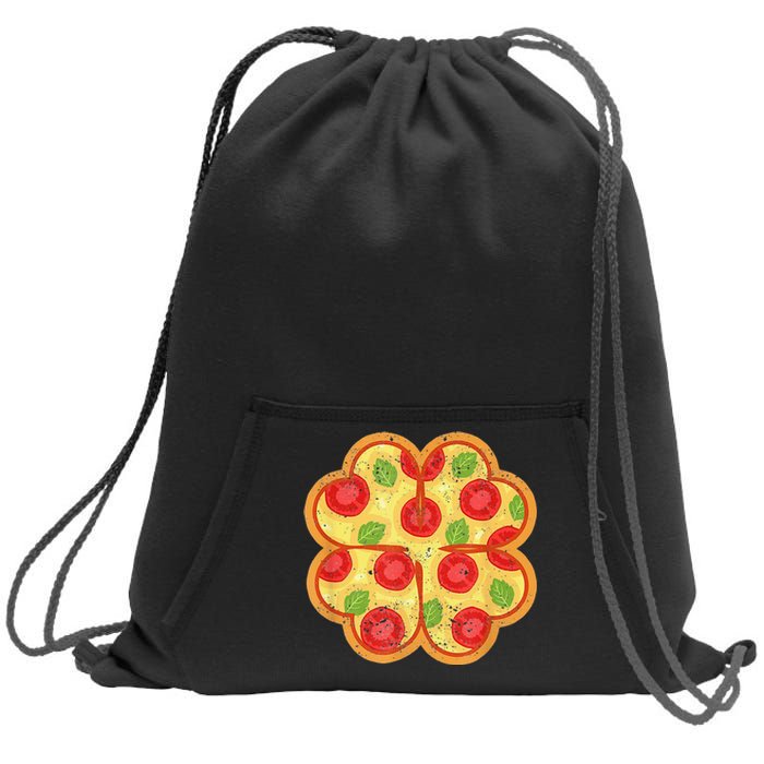 Shamrock Foodie Lover Pizza Italian St Patricks Day Sweatshirt Cinch Pack Bag