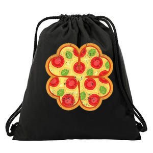 Shamrock Foodie Lover Pizza Italian St Patricks Day Drawstring Bag