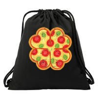 Shamrock Foodie Lover Pizza Italian St Patricks Day Drawstring Bag