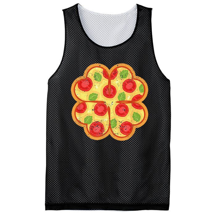 Shamrock Foodie Lover Pizza Italian St Patricks Day Mesh Reversible Basketball Jersey Tank