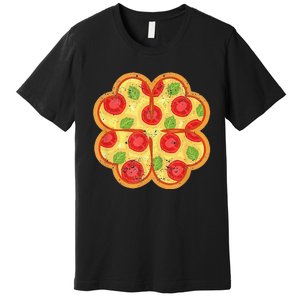 Shamrock Foodie Lover Pizza Italian St Patricks Day Premium T-Shirt