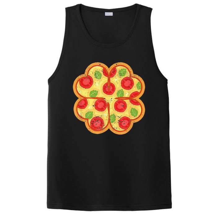 Shamrock Foodie Lover Pizza Italian St Patricks Day PosiCharge Competitor Tank