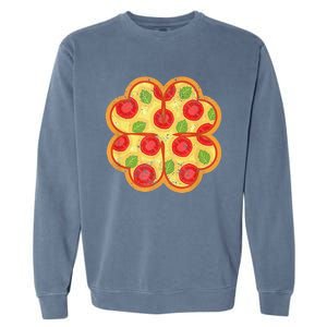 Shamrock Foodie Lover Pizza Italian St Patricks Day Garment-Dyed Sweatshirt