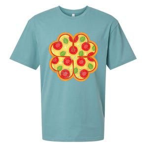 Shamrock Foodie Lover Pizza Italian St Patricks Day Sueded Cloud Jersey T-Shirt