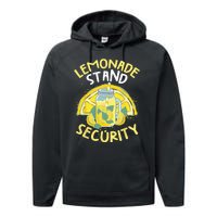 Summer Fun Lemonade Stand Security Boss Lemonade Crew Performance Fleece Hoodie