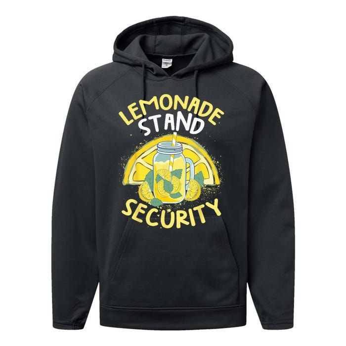 Summer Fun Lemonade Stand Security Boss Lemonade Crew Performance Fleece Hoodie