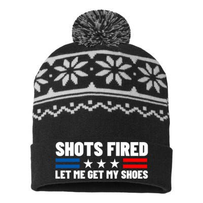 Shots Fired Let Me Get My Shoes USA-Made Snowflake Beanie