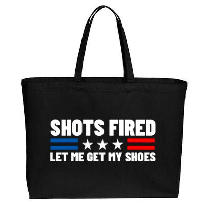 Shots Fired Let Me Get My Shoes Cotton Canvas Jumbo Tote