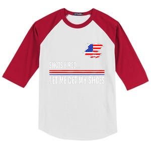 Shots Fired Let Me Get My Shoes Kids Colorblock Raglan Jersey