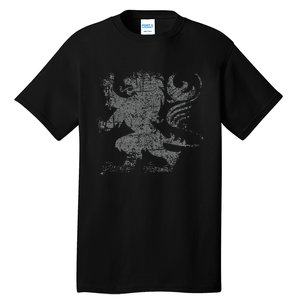 Scottish Flag Lion Rampant Heraldry Flag Of Scotland Rugby Tall T-Shirt