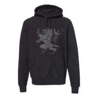 Scottish Flag Lion Rampant Heraldry Flag Of Scotland Rugby Premium Hoodie