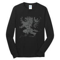 Scottish Flag Lion Rampant Heraldry Flag Of Scotland Rugby Tall Long Sleeve T-Shirt