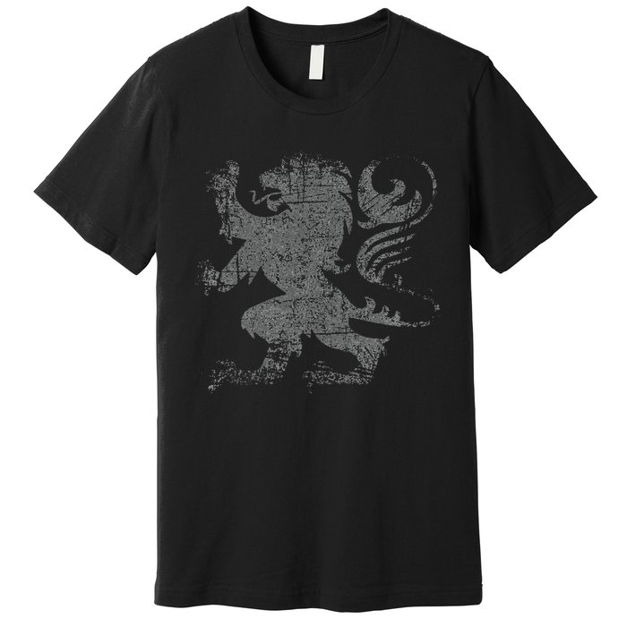 Scottish Flag Lion Rampant Heraldry Flag Of Scotland Rugby Premium T-Shirt