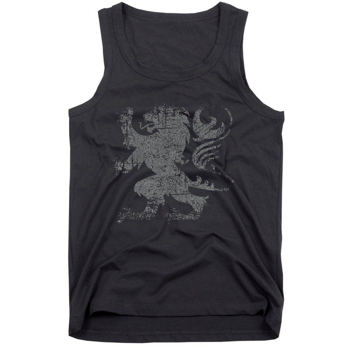 Scottish Flag Lion Rampant Heraldry Flag Of Scotland Rugby Tank Top