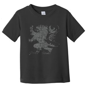 Scottish Flag Lion Rampant Heraldry Flag Of Scotland Rugby Toddler T-Shirt