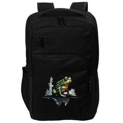Scenic Forest Landscape With Frog Nature Inspired Impact Tech Backpack
