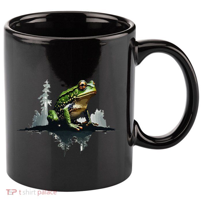 Scenic Forest Landscape With Frog Nature Inspired 11oz C Handle Ceramic Mug