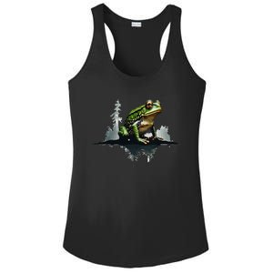 Scenic Forest Landscape With Frog Nature Inspired Ladies PosiCharge Competitor Racerback Tank