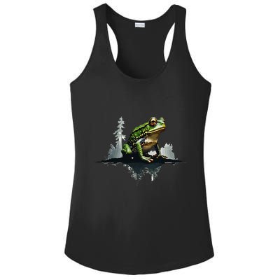 Scenic Forest Landscape With Frog Nature Inspired Ladies PosiCharge Competitor Racerback Tank