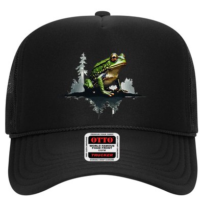 Scenic Forest Landscape With Frog Nature Inspired Trucker Hat