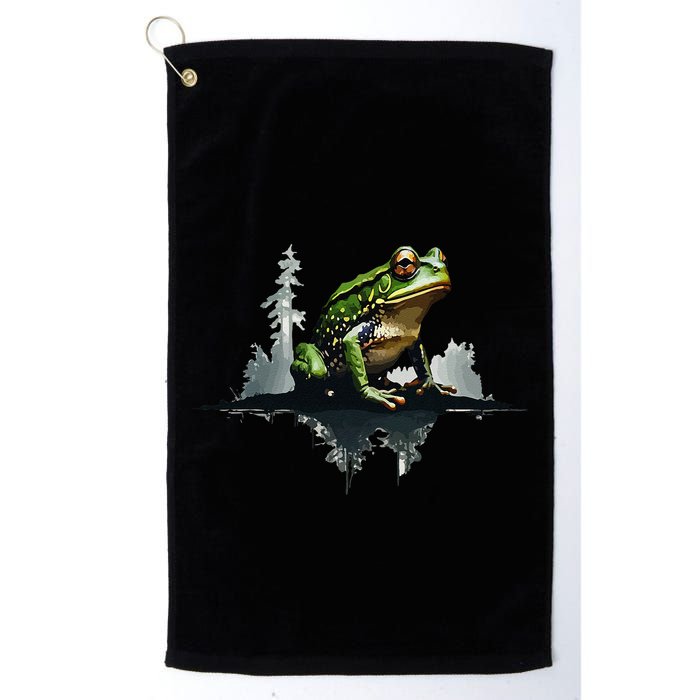 Scenic Forest Landscape With Frog Nature Inspired Golf Towel