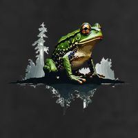Scenic Forest Landscape With Frog Nature Inspired Golf Towel