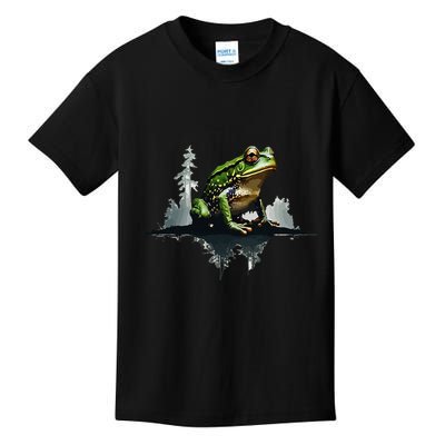 Scenic Forest Landscape With Frog Nature Inspired Kids T-Shirt