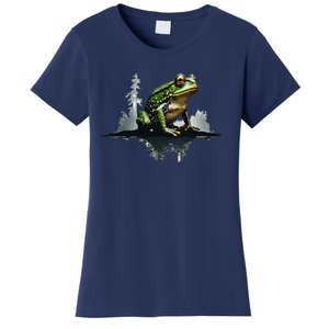 Scenic Forest Landscape With Frog Nature Inspired Women's T-Shirt