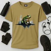Scenic Forest Landscape With Frog Nature Inspired Cooling Performance Crew T-Shirt