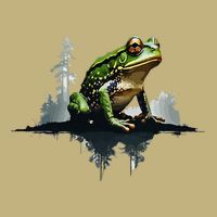 Scenic Forest Landscape With Frog Nature Inspired Cooling Performance Crew T-Shirt