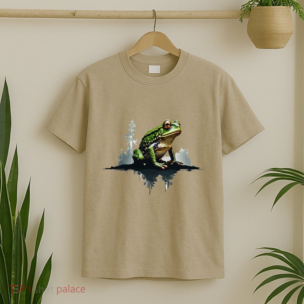Scenic Forest Landscape With Frog Nature Inspired T-Shirt