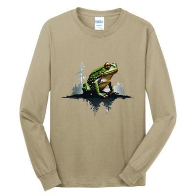 Scenic Forest Landscape With Frog Nature Inspired Tall Long Sleeve T-Shirt