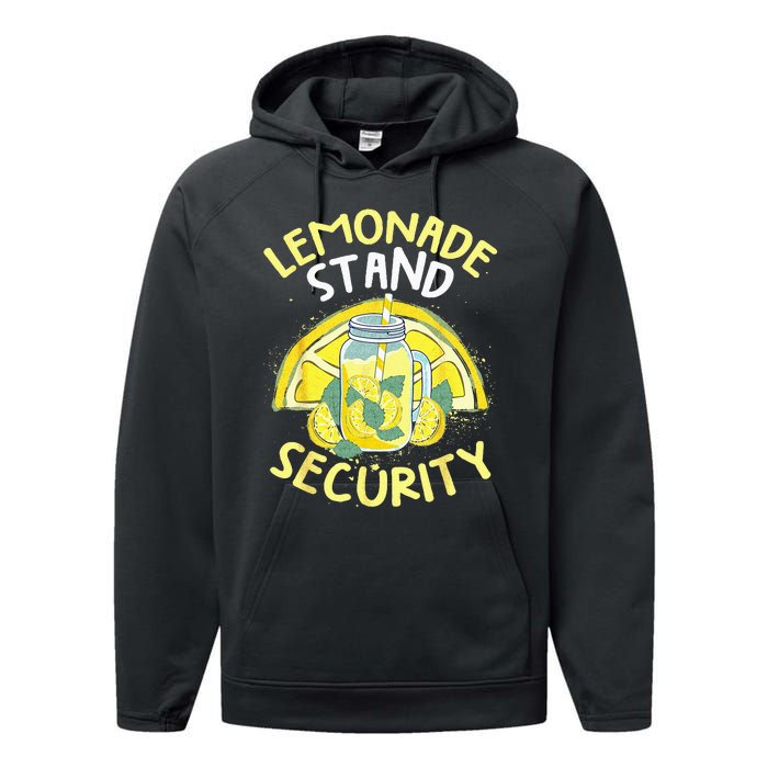 Summer Fun Lemonade Stand Security Boss Lemonade Crew Performance Fleece Hoodie