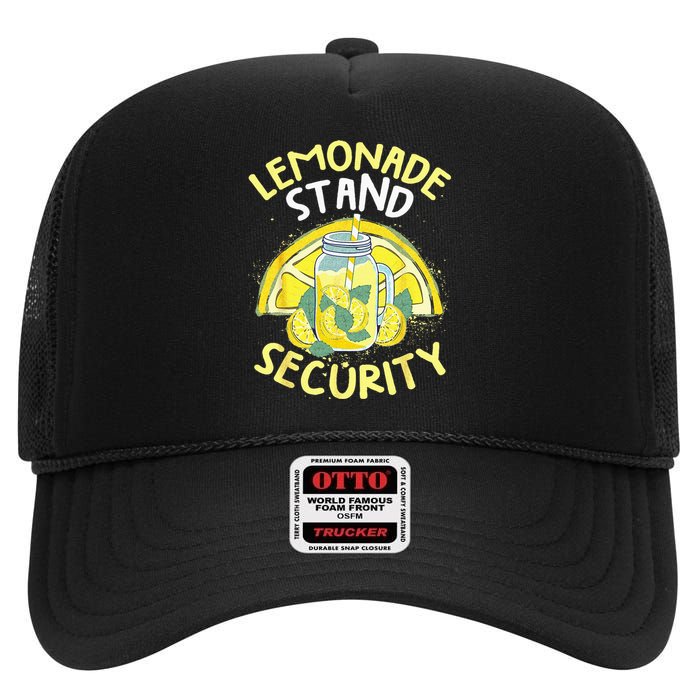 Summer Fun Lemonade Stand Security Boss Lemonade Crew High Crown Mesh Back Trucker Hat