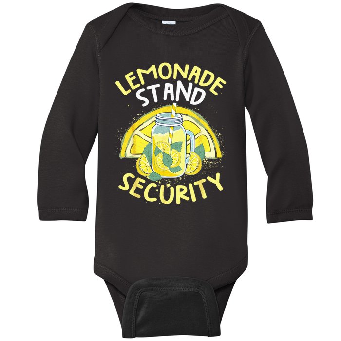 Summer Fun Lemonade Stand Security Boss Lemonade Crew Baby Long Sleeve Bodysuit