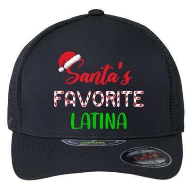 Santas Favorite Latina Gift Funny Chritsmas Xmas pajama Flexfit Unipanel Trucker Cap