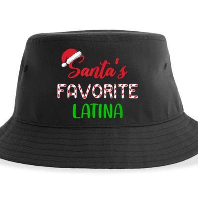 Santas Favorite Latina Gift Funny Chritsmas Xmas pajama Sustainable Bucket Hat